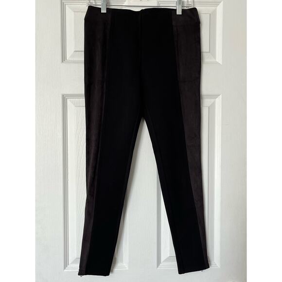 Nordstrom Sueded Panel Leggings w/Ankle Zip - Size M - Picture 1 of 5